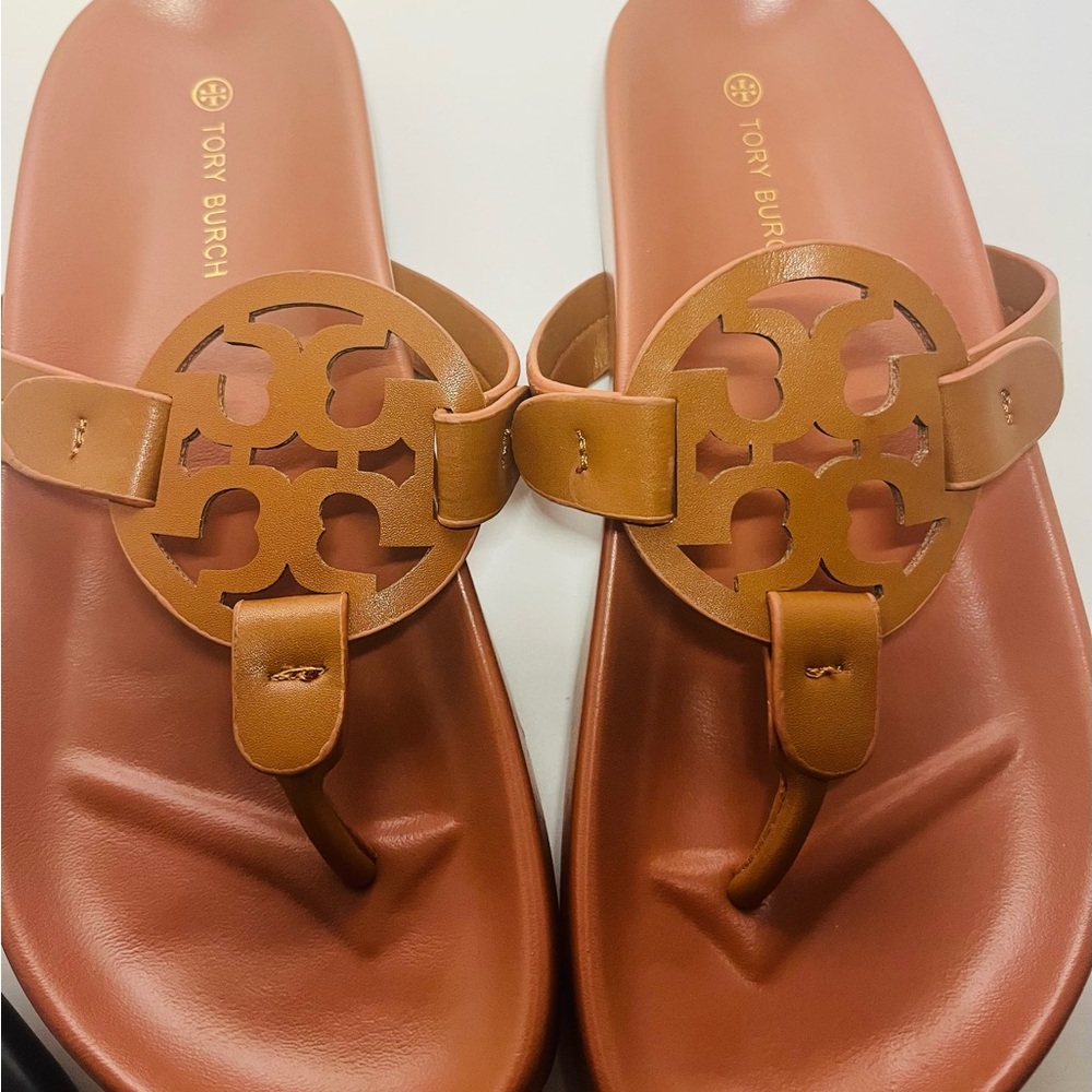 Tory Burch Miller Cloud Sandal in bourbon Eur size 39 US 8 1/2. New.